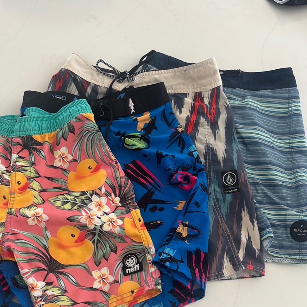 Neff Tropical Duck Print Swim Shorts